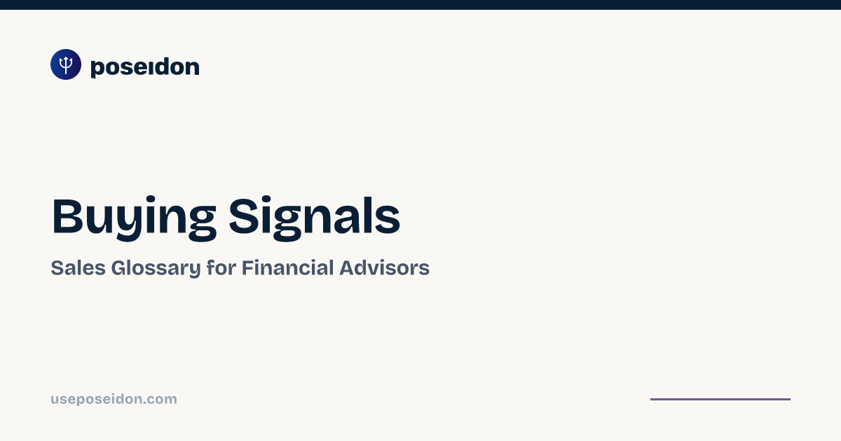 Buying Signals — Sales Glossary | Poseidon